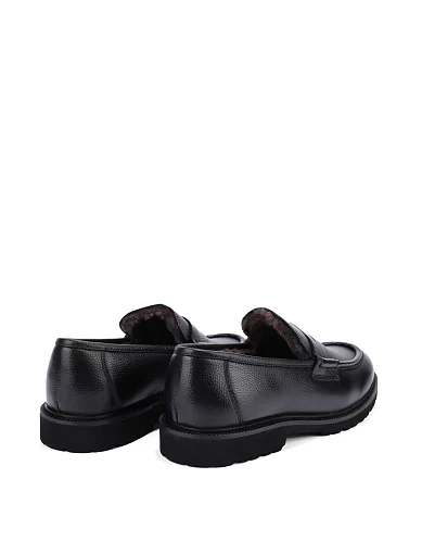 Чоловічі туфлі лофери шкіряні чорні (9368D-103-305AM) - фото 4 - Miraton