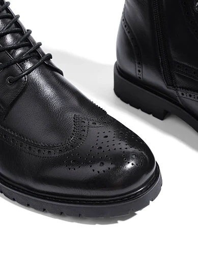 Мужские ботинки Miguel Miratez кожаные черные - фото 5 - Miraton