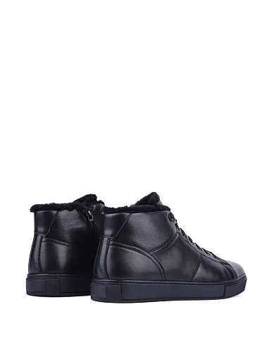 Чоловічі черевики лофери шкіряні чорні (813X-04-D01M) - фото 4 - Miraton