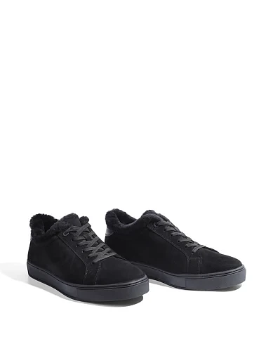 Мужские кеды MIRATON замшевые черные - фото 3 - Miraton