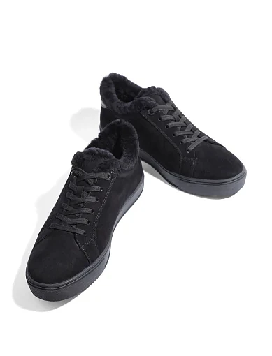 Мужские кеды MIRATON замшевые черные - фото 5 - Miraton