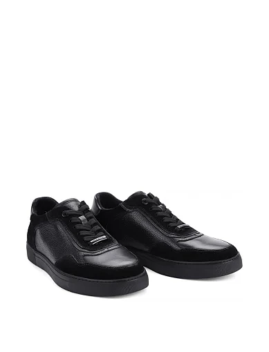 Мужские кеды MIRATON замшевые черные - фото 3 - Miraton