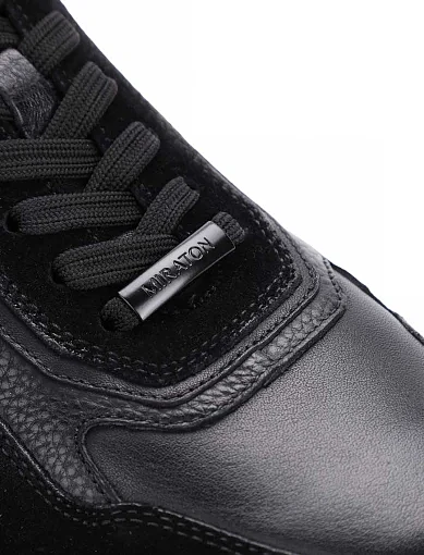 Мужские кеды MIRATON замшевые черные - фото 5 - Miraton