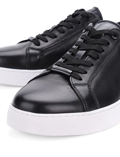 Чоловічі кеди MIRATON шкіряні чорні (M56A-88-MM3/A9) - фото 5 - Miraton