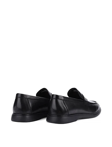 Мужские туфли лоферы Miguel Miratez кожаные черные - фото 4 - Miraton
