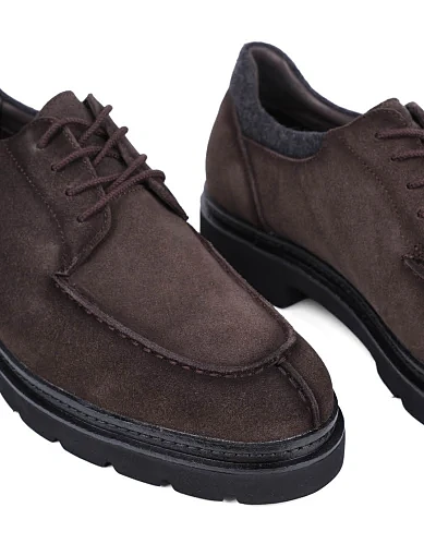 Чоловічі туфлі Miguel Miratez замшеві коричневі (MU027A-62-MU2/U58) - фото 5 - Miraton