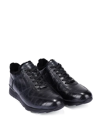 Чоловічі кросівки шкіряні сині (025A-827-A9M) - фото 3 - Miraton