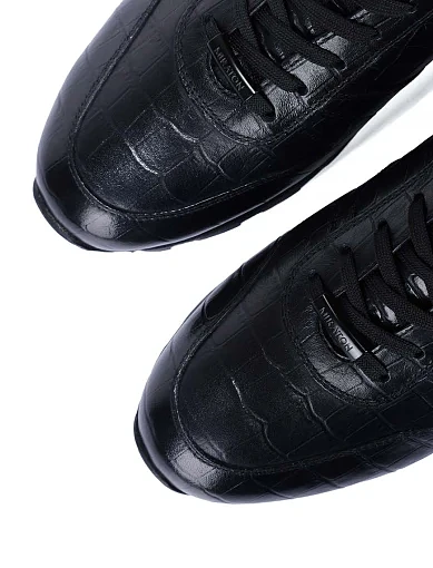 Чоловічі кросівки шкіряні сині (025A-827-A9M) - фото 5 - Miraton