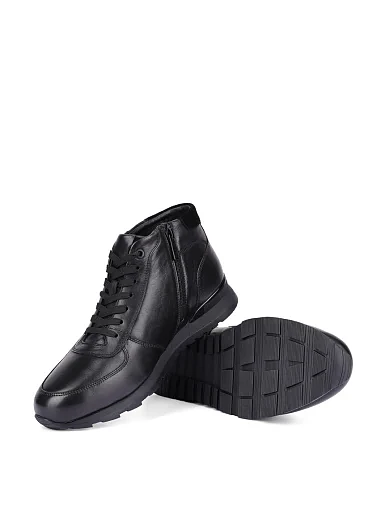 Чоловічі черевики шкіряні чорні (025X-93-A8/X12M) - фото 2 - Miraton