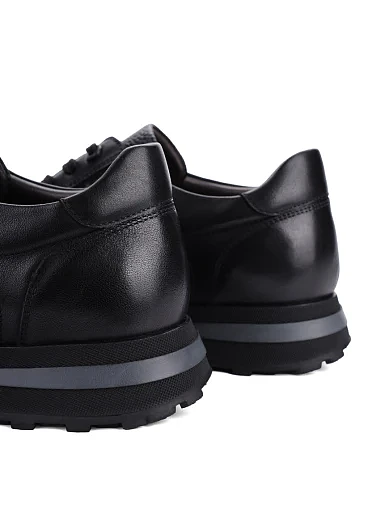 Чоловічі кросівки MIRATON шкіряні чорні (MU097A-71-P30/P01) - фото 2 - Miraton