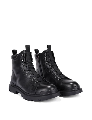 Чоловічі черевики шкіряні чорні (HZ2039B-10-B12) - фото 3 - Miraton