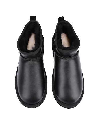 Мужские угги кожаные черные - фото 5 - Miraton