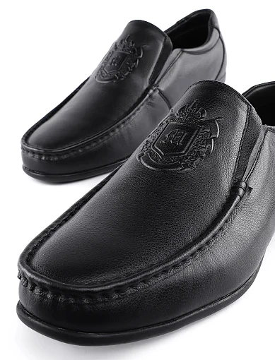 Чоловічі мокасини шкіряні чорні (3108A-72-961M) - фото 5 - Miraton