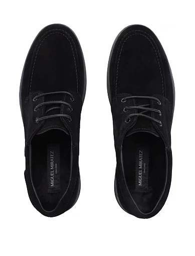 Чоловічі туфлі Miguel Miratez замшеві чорні (M965A-7-328) - фото 2 - Miraton