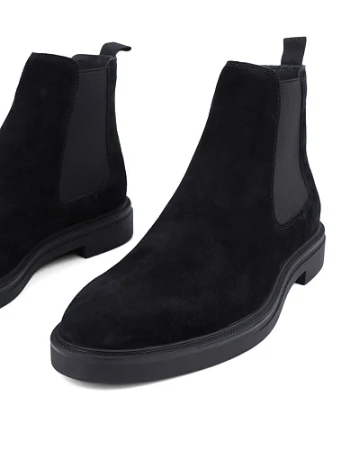 Мужские ботинки челси MIRATON замшевые черные - фото 2 - Miraton