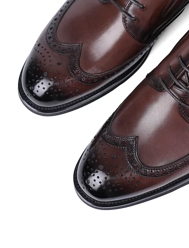 Чоловічі туфлі Miguel Miratez шкіряні коричневі (KT1388-12M466) - фото 5 - Miraton