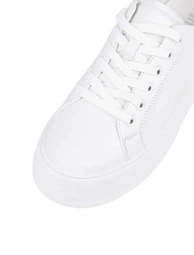 Женские кеды MIRATON кожаные белые - фото 5 - Miraton