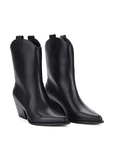 Жіночі черевики козаки MIRATON шкіряні чорні(JR886-3) - фото 3 - Miraton