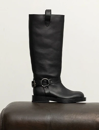 Жіночі чоботи MIRATON шкіряні чорні - фото 7 - Miraton