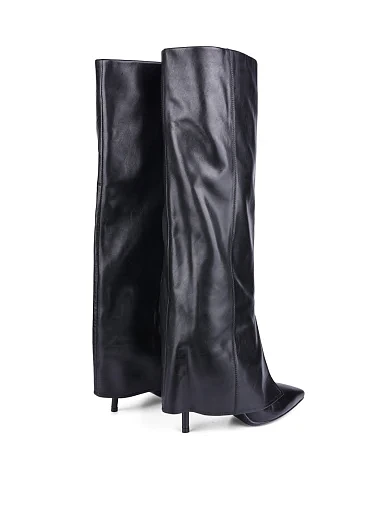 Жіночі чоботи MIRATON шкіряні чорні - фото 6 - Miraton