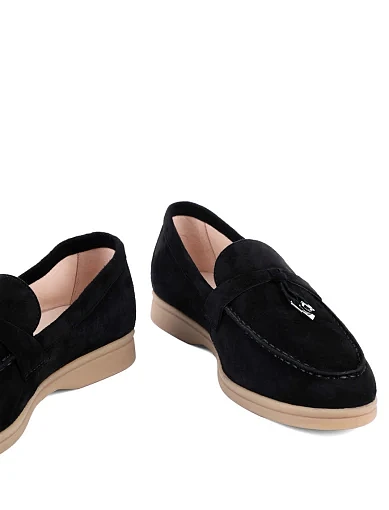 Жіночі сліпери Attizzare велюрові чорні(Y935-2 FW25-26) - фото 5 - Miraton