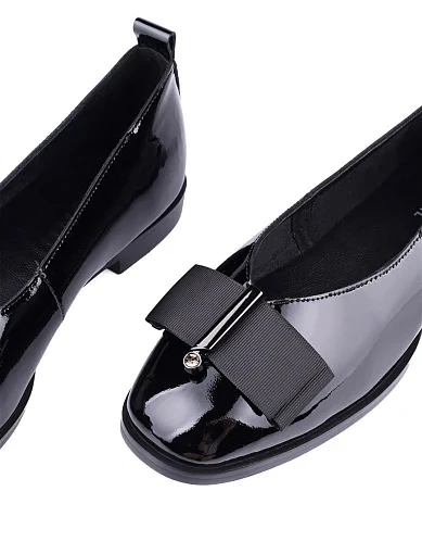 Жіночі балетки MIRATON лакові чорні - фото 6 - Miraton