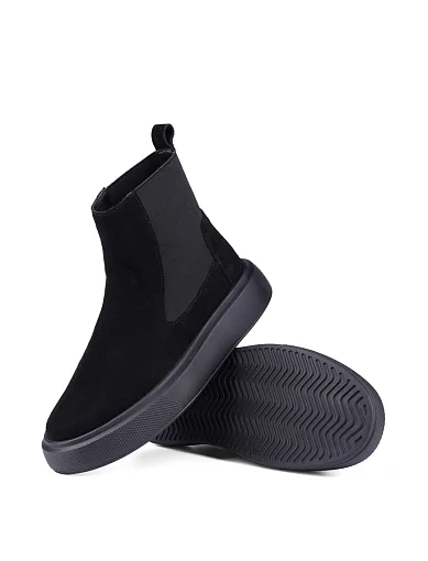 Жіночі черевики Attizzare велюрові чорні - фото 2 - Miraton