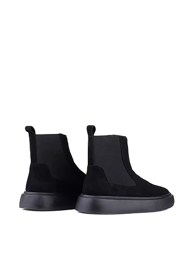 Жіночі черевики Attizzare велюрові чорні - фото 4 - Miraton