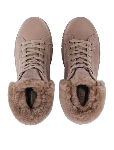 Жіночі черевики Attizzare велюрові бежеві - фото 2 - Miraton