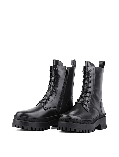 Женские ботинки Attizzare кожаные черные - фото 3 - Miraton