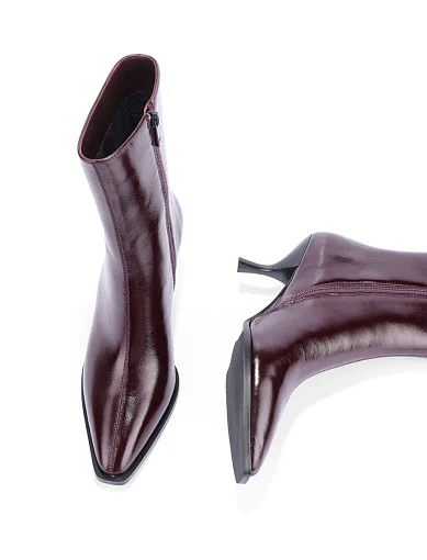 Женские ботинки MIRATON кожаные бордовые - фото 2 - Miraton