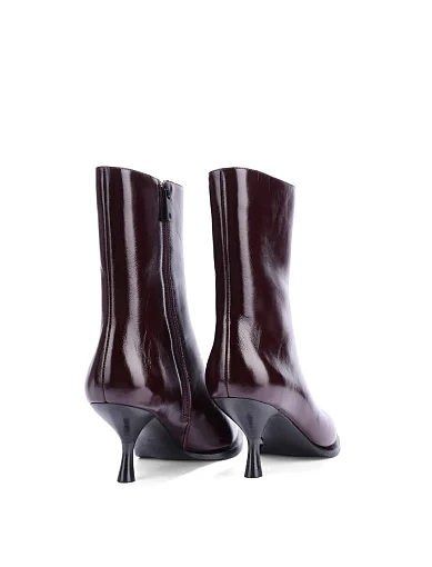 Женские ботинки MIRATON кожаные бордовые - фото 4 - Miraton