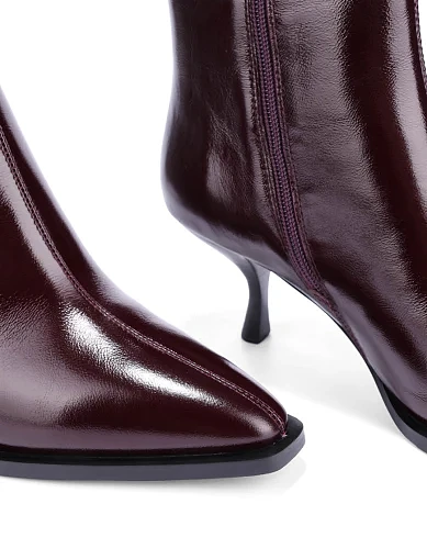Женские ботинки MIRATON кожаные бордовые - фото 5 - Miraton