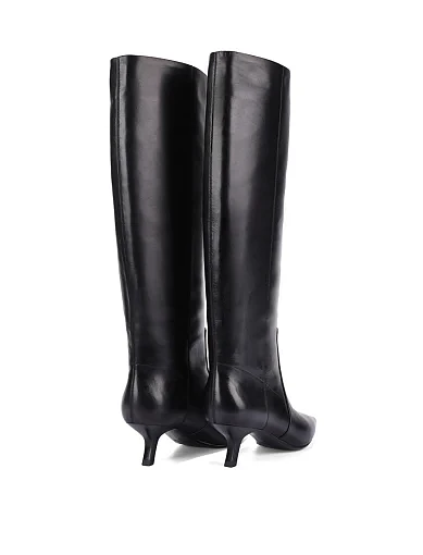 Жіночі чоботи шкіряні чорні - фото 4 - Miraton