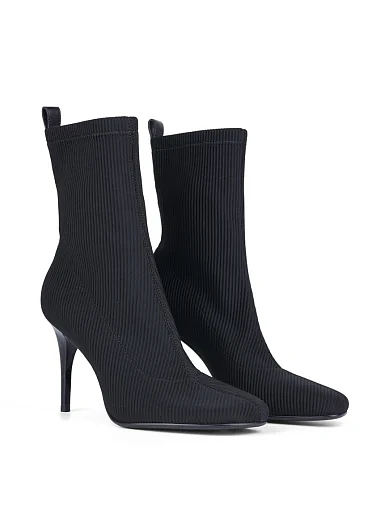 Жіночі черевики MIRATON тканинні чорні - фото 3 - Miraton