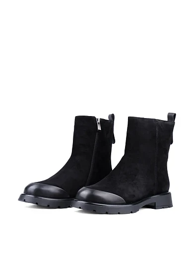 Жіночі черевики Attizzare велюрові чорні - фото 3 - Miraton