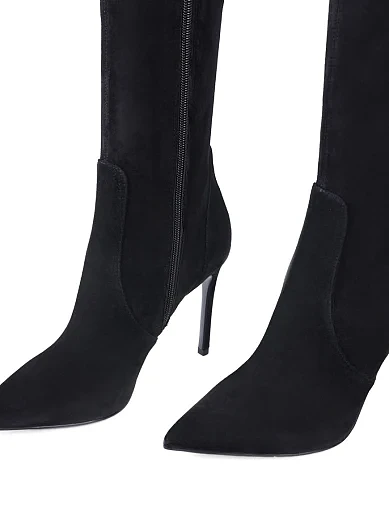 Жіночі ботфорти Mia May велюрові чорні - фото 5 - Miraton