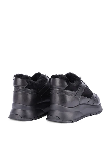 Жіночі кросівки MIRATON шкіряні чорні - фото 4 - Miraton