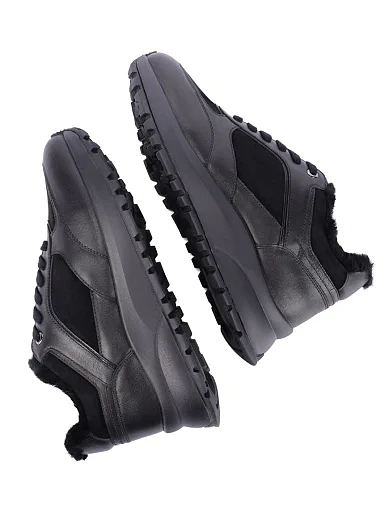 Жіночі кросівки MIRATON шкіряні чорні - фото 5 - Miraton