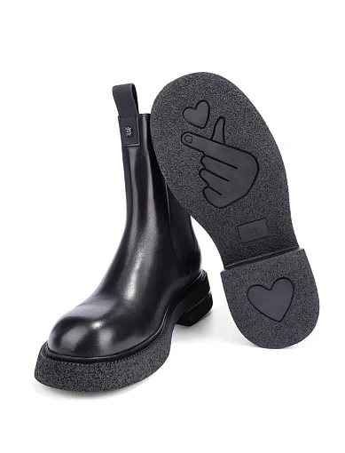 Жіночі черевики челсі Attizzare шкіряні чорні - фото 2 - Miraton