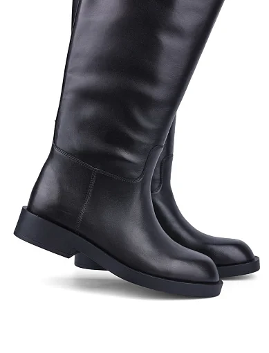 Жіночі чоботи MIRATON шкіряні чорні - фото 2 - Miraton