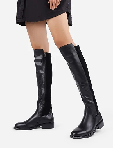 Жіночі ботфорти Attizzare шкіряні чорні - фото 6 - Miraton