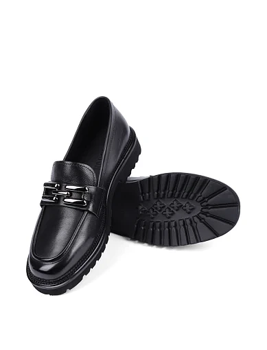 Жіночі туфлі MIRATON шкіряні чорні - фото 2 - Miraton