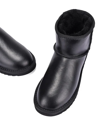 Жіночі уггі челсі Attizzare шкіряні чорні(5854P) - фото 2 - Miraton