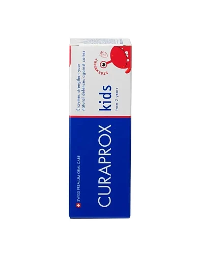 Детская зубная паста Curaprox с фтором с 2-х лет, КЛУБНИЧКА, 60мл. - фото 2 - Miraton