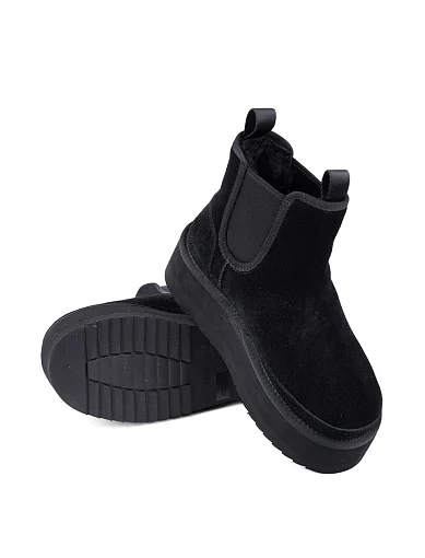 Жіночі уггі MIRATON велюрові чорні - фото 2 - Miraton