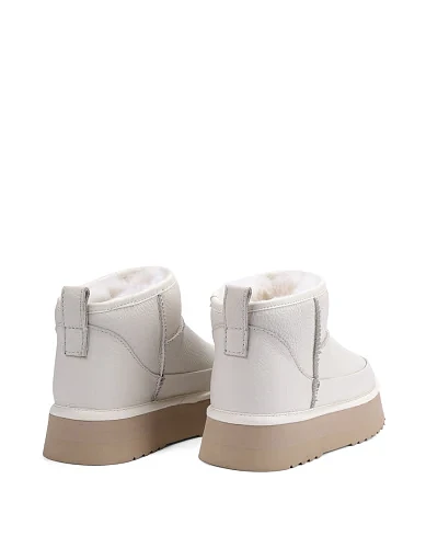 Женские угги MIRATON кожаные белые - фото 4 - Miraton