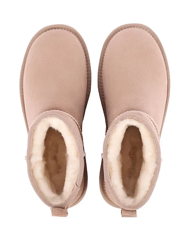 Жіночі уггі MIRATON велюрові бежеві(ATTU-21) - фото 2 - Miraton