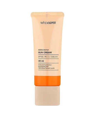 Солнцезащитный крем с антиоксидантной защитой Who Cares Bifida Barrier Sun Cream 40мл фото 1