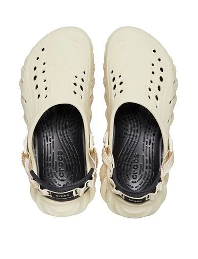 Мужские кроксы Crocs резиновые бежевые - фото 5 - Miraton